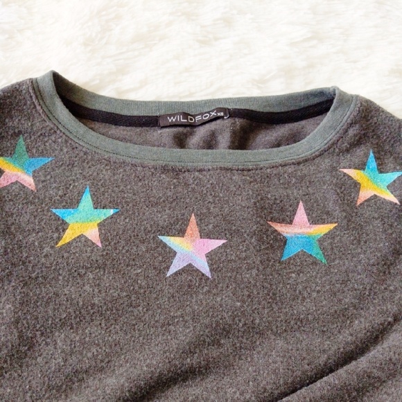 NWOT WILDFOX SWEATSHIRT REINBOW STARS - Picture 5 of 7